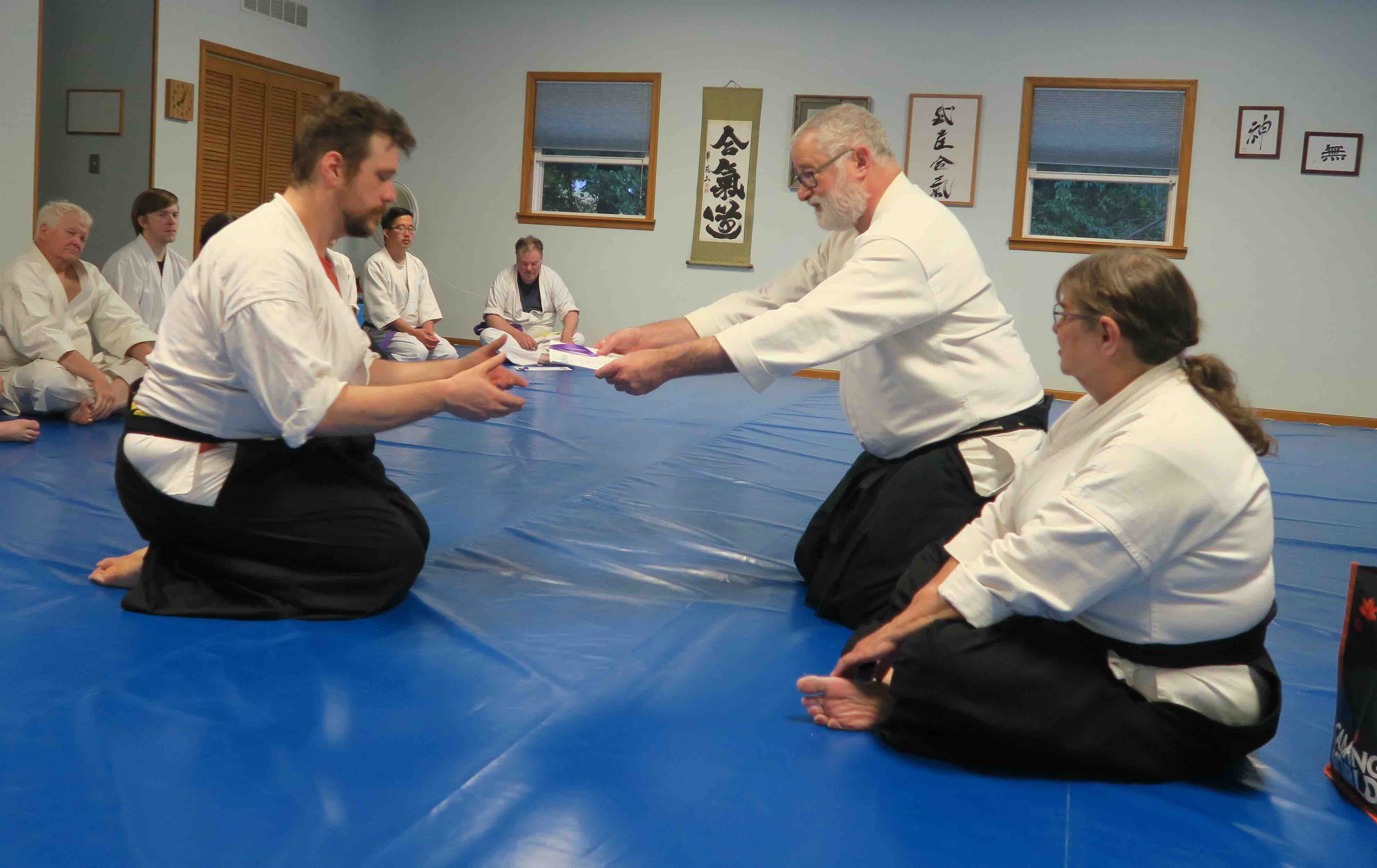 Students practicing at Prairie Aikikai