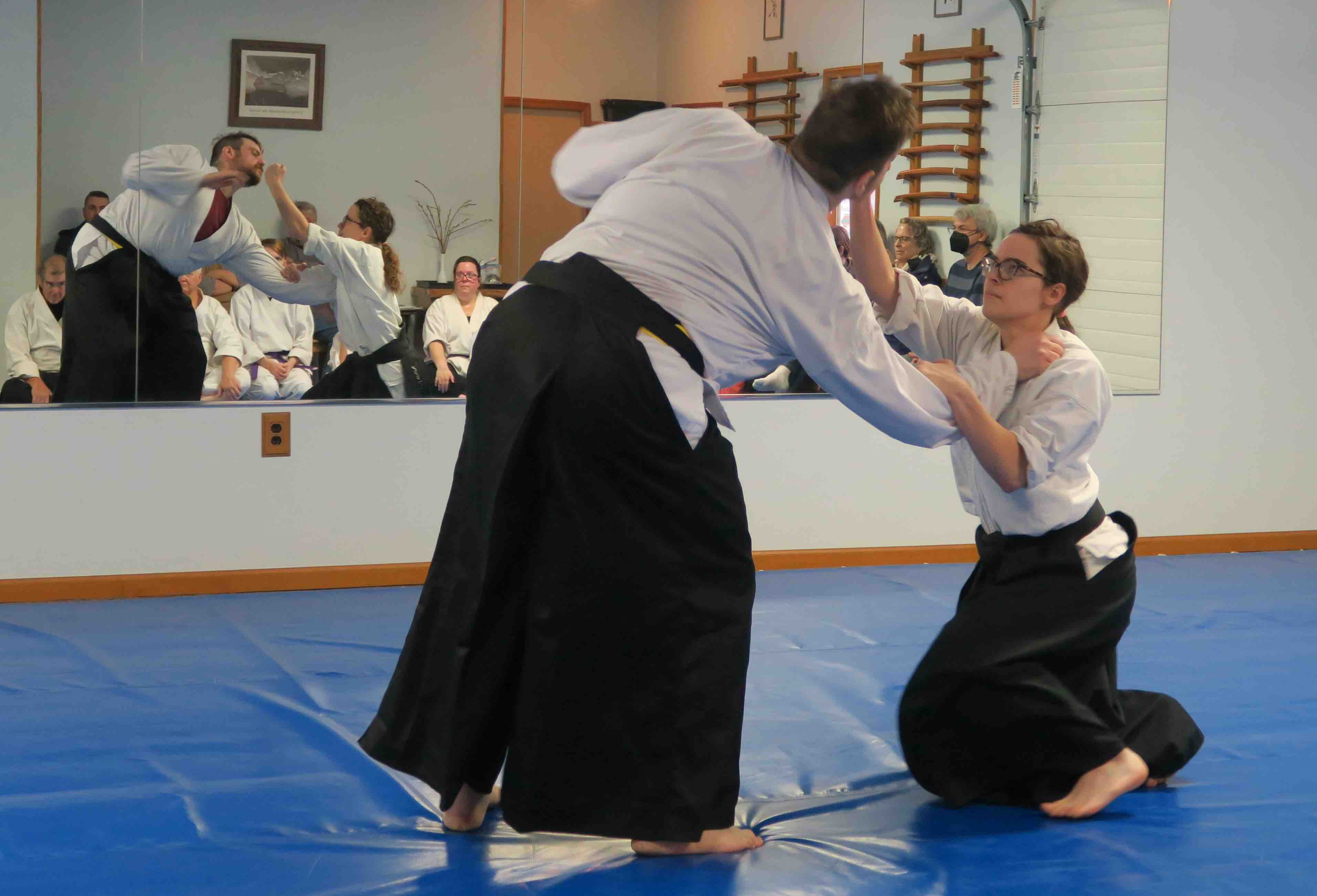 Students practicing at Prairie Aikikai