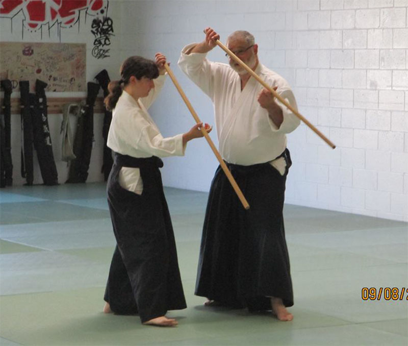 Students practicing at Prairie Aikikai