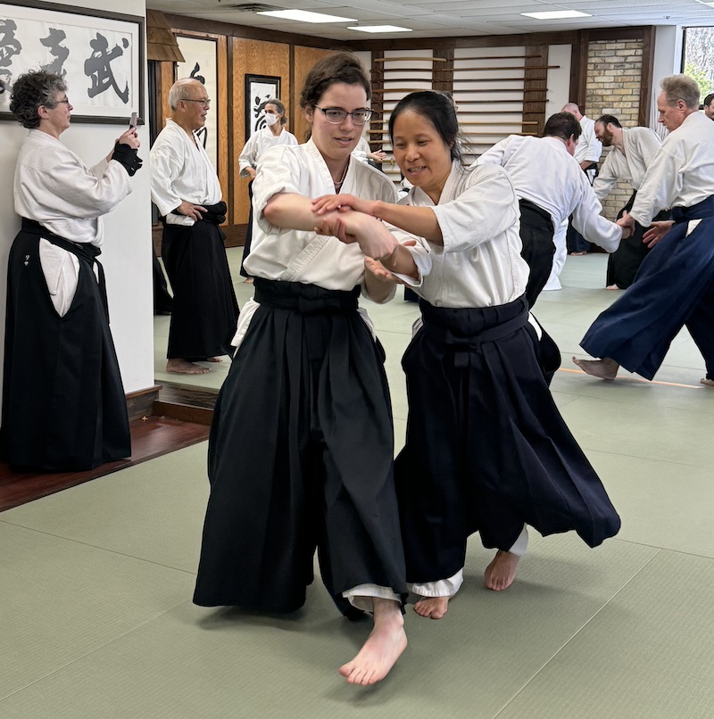 Students practicing at Prairie Aikikai