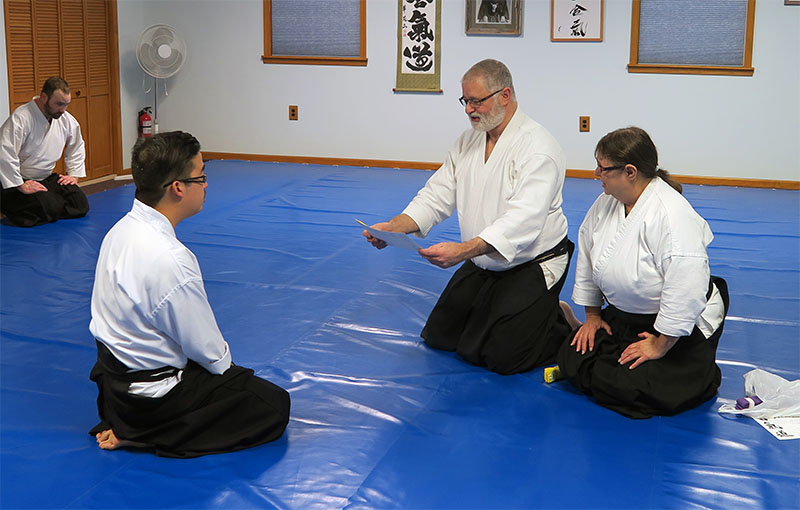 Students practicing at Prairie Aikikai