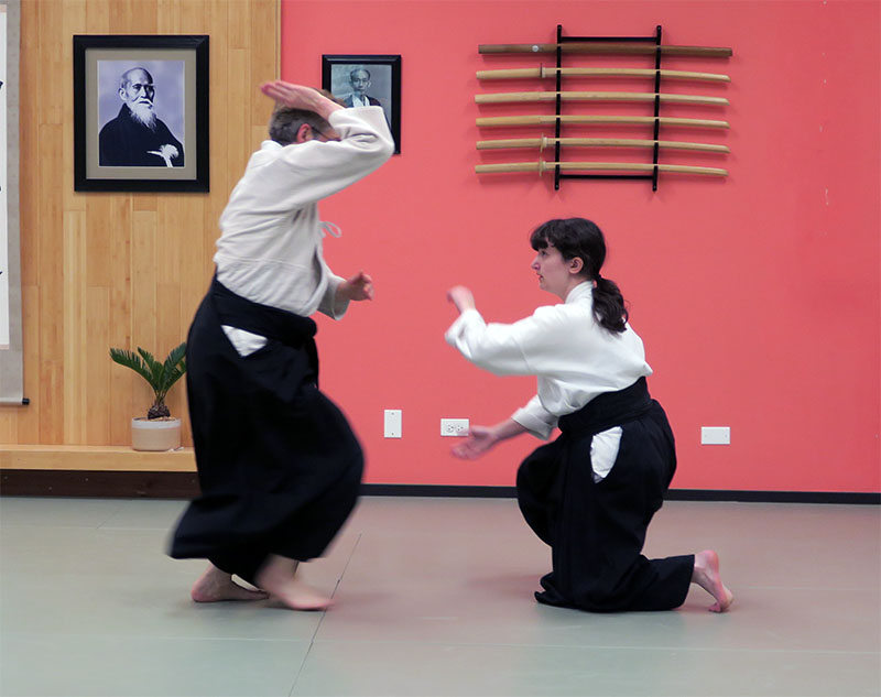Students practicing at Prairie Aikikai
